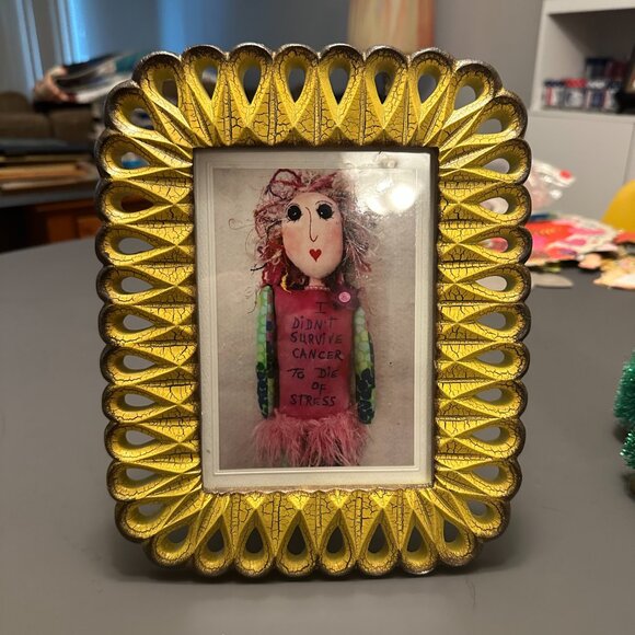 I Didn't Survive Cancer to Die of Stress Picture in Yellow Frame - Picture 3 of 5